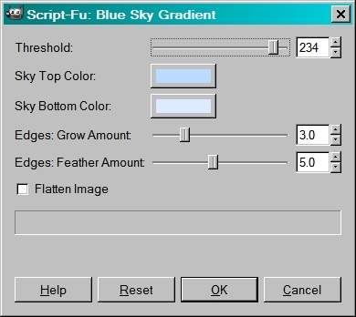 Blue Sky Gradient Input